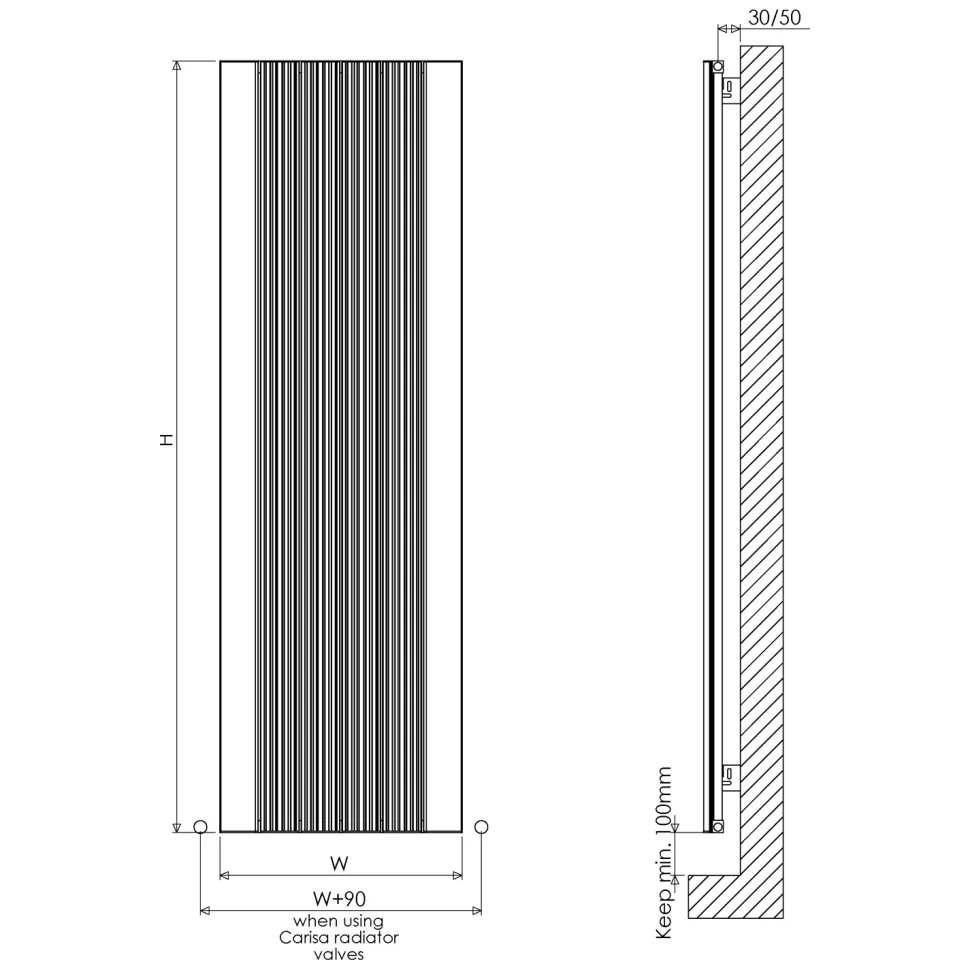 Carisa Dune Horizontal Aluminium Radiator