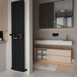 Carisa Elvino Bath Aluminium Vertical Radiator & Towel Rail