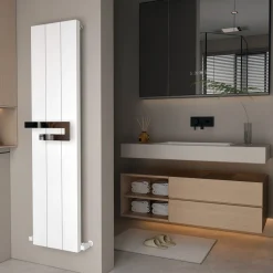 Carisa Elvino Bath Aluminium Vertical Radiator & Towel Rail