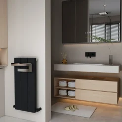 Carisa Elvino Bath Aluminium Vertical Radiator & Towel Rail