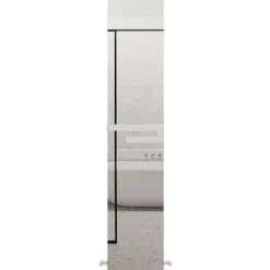 Carisa Elvino Mirrored Aluminium Radiator with Integrated Towel Rail - 1800 x 370mm