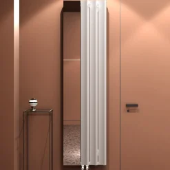 Carisa Entrée Mirrored Vertical Aluminium Designer Radiator