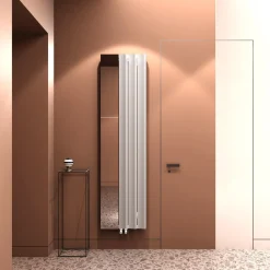 Carisa Entrée Mirrored Vertical Aluminium Designer Radiator