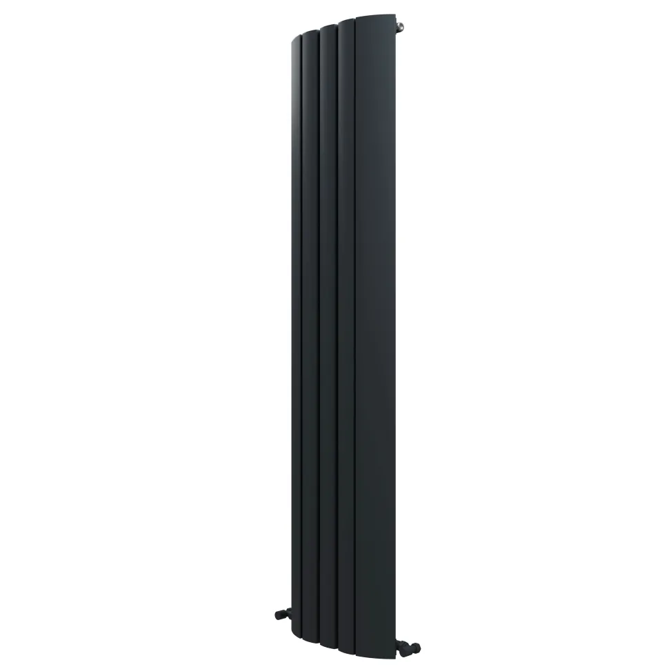 Carisa Gaia Oval Single Panel Vertical Aluminium Radiator