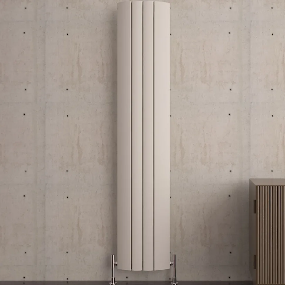 Carisa Gaia Oval Single Panel Vertical Aluminium Radiator