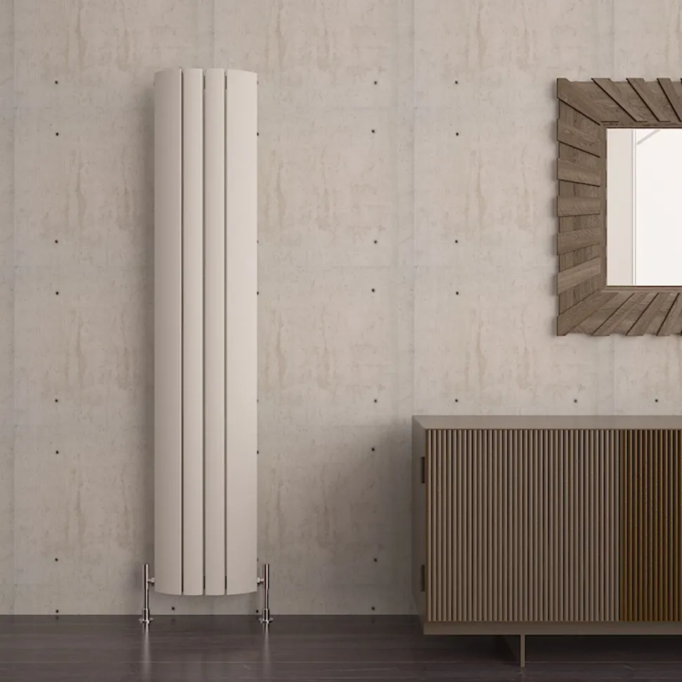 Carisa Gaia Oval Single Panel Vertical Aluminium Radiator
