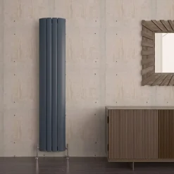 Carisa Gaia Oval Single Panel Vertical Aluminium Radiator