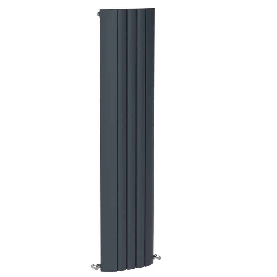 Carisa Gaia Oval Single Panel Vertical Aluminium Radiator