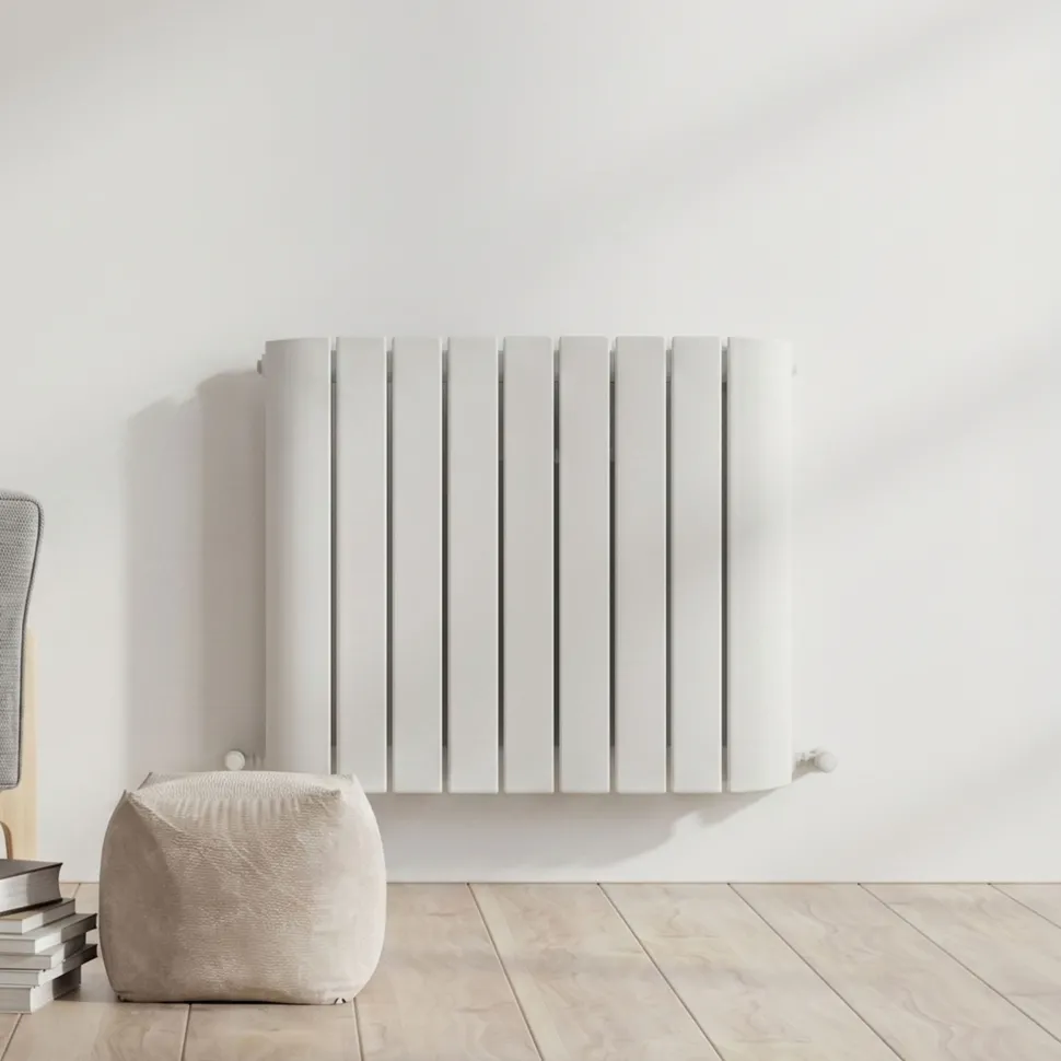 Carisa Gaia Oval Single Panel Horizontal Aluminium Radiator
