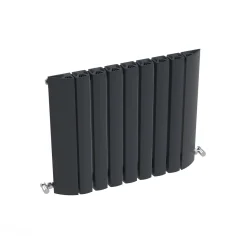 Carisa Gaia Oval Single Panel Horizontal Aluminium Radiator