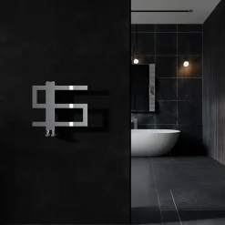Carisa Ibiza Offset Stainless Steel Designer Heated Towel Rail