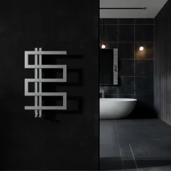 Carisa Ibiza Offset Stainless Steel Designer Heated Towel Rail
