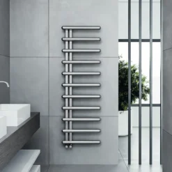 Carisa Ivor Offset Stainless Steel Designer Heated Towel Rail