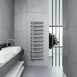 Carisa Ivor Offset Stainless Steel Designer Heated Towel Rail