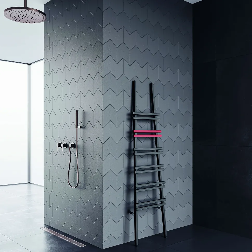 Carisa Jacobs Floor Mounted Ladder Aluminium Heated Towel Rail - 2000 x 535mm