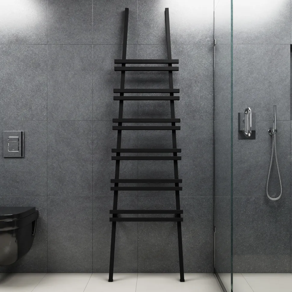 Carisa Jacobs Floor Mounted Ladder Aluminium Heated Towel Rail - 2000 x 535mm