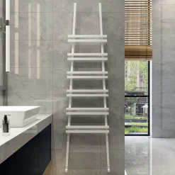 Carisa Jacobs Wall Mounted Ladder Aluminium Heated Towel Rail - 2000 x 535mm