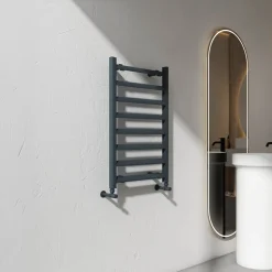 Carisa Lara L Aluminium Ladder Heated Towel Rail