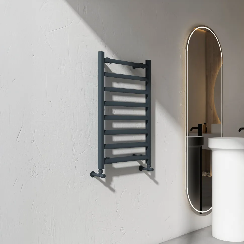 Carisa Lara L Aluminium Ladder Heated Towel Rail