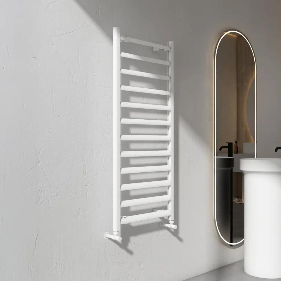 Carisa Lara L Aluminium Ladder Heated Towel Rail