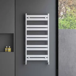 Carisa Ligne Flat Panel Aluminium Heated Towel Rail