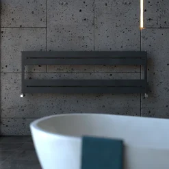 Carisa Mack Bath Horizontal Aluminium Heated Towel Rail - 505 x 1500mm