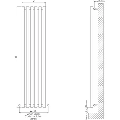 Carisa Mayra Oval Panel Vertical Designer Radiator