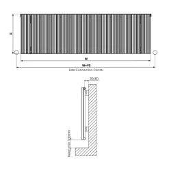 Carisa Monza Single Panel Horizontal Aluminium Radiator