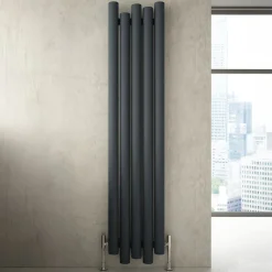 Carisa Motion Single Oval Panel Vertical Aluminium Radiator