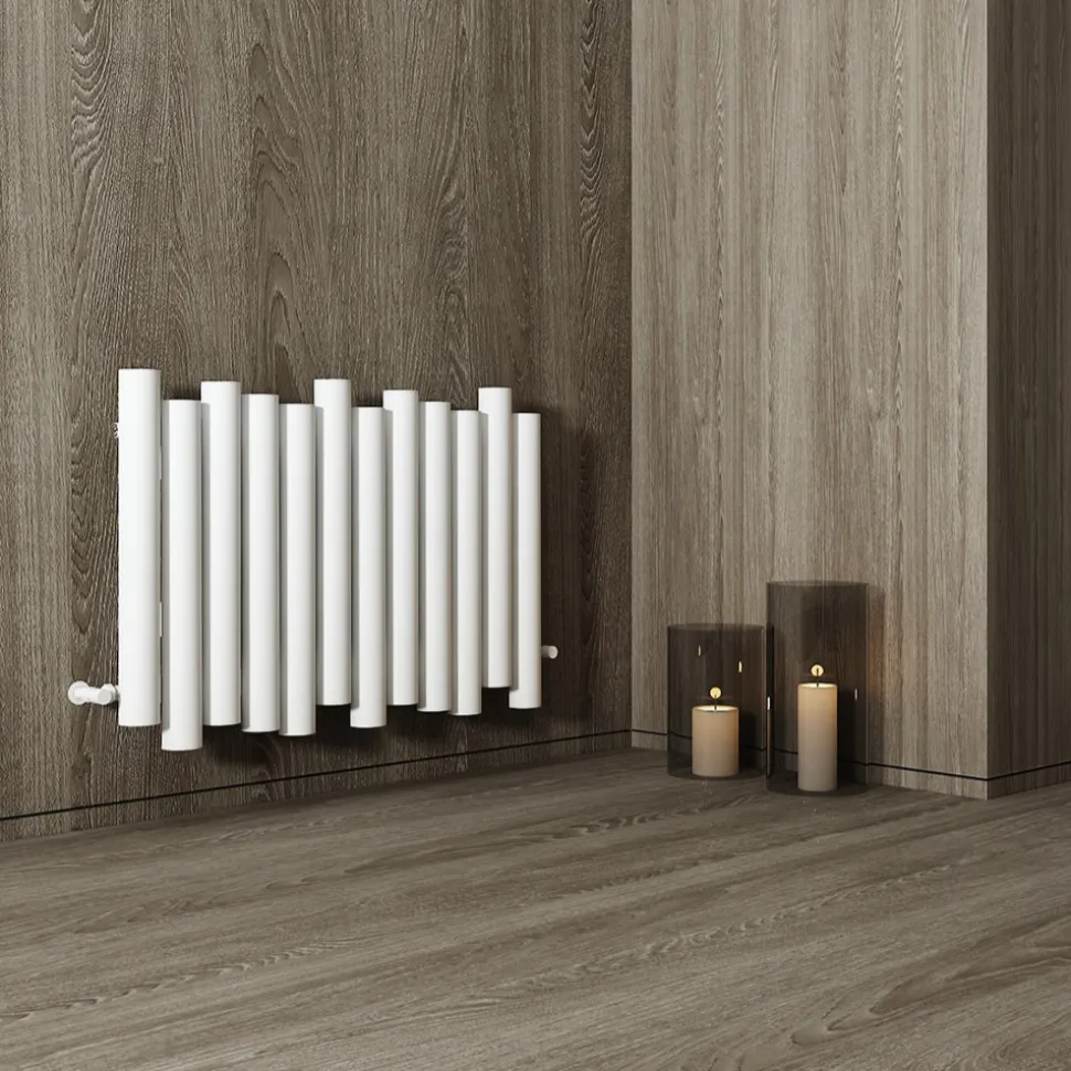 Carisa Motion Single Oval Panel Horizontal Aluminium Radiator