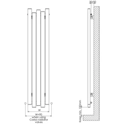 Carisa Motion Single Oval Panel Horizontal Aluminium Radiator