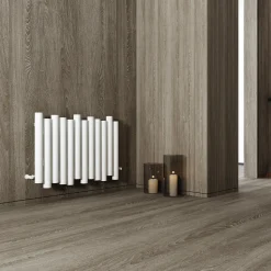 Carisa Motion Single Oval Panel Horizontal Aluminium Radiator