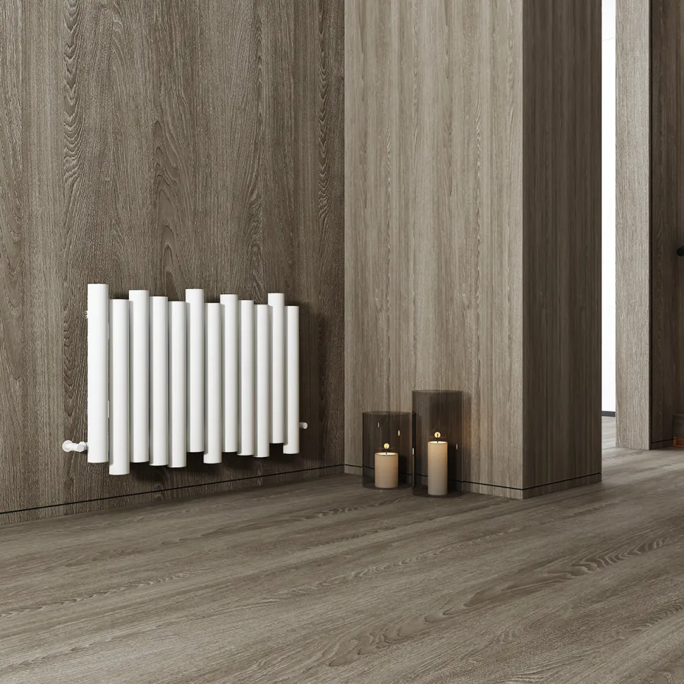 Carisa Motion Single Oval Panel Horizontal Aluminium Radiator
