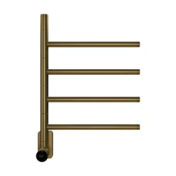 Carisa Neo Stainless Steel Swivel Bar Electric Heated Towel Rail