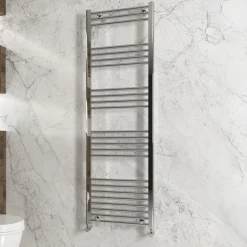 Carisa Nile Flat Vertical Steel Ladder Heated Towel Rail