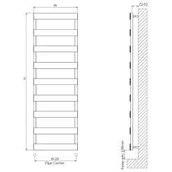 Carisa Ninova Bath Aluminium Ladder Heated Towel Rail