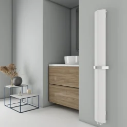 Carisa Nixie Bath Designer Aluminium Vertical Radiator & Towel Rail