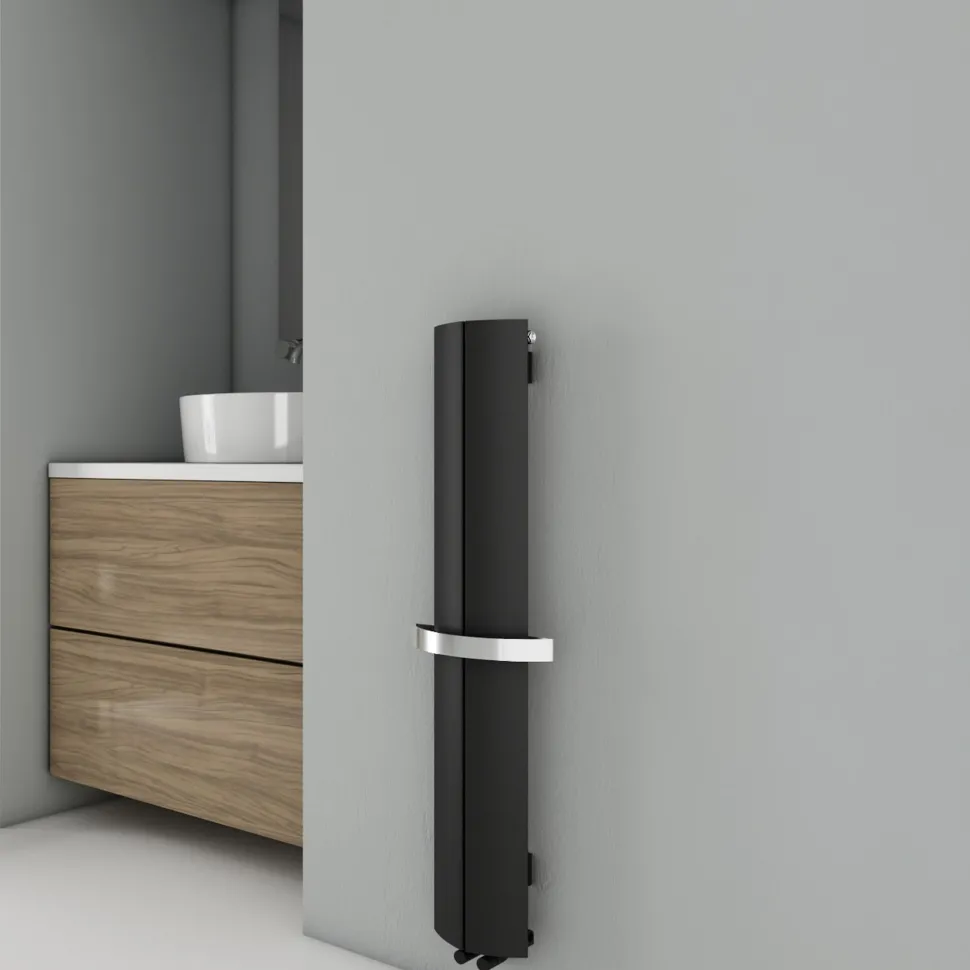 Carisa Nixie Bath Designer Aluminium Vertical Radiator & Towel Rail