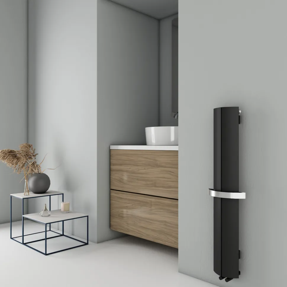 Carisa Nixie Bath Designer Aluminium Vertical Radiator & Towel Rail