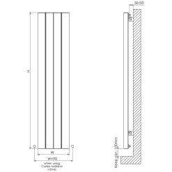 Carisa Nixie Horizontal Aluminium Radiator