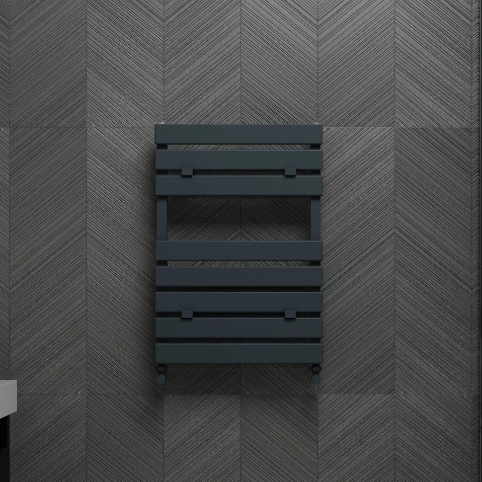 Carisa Plata Bath Flat Panel Aluminium Heated Towel Rail