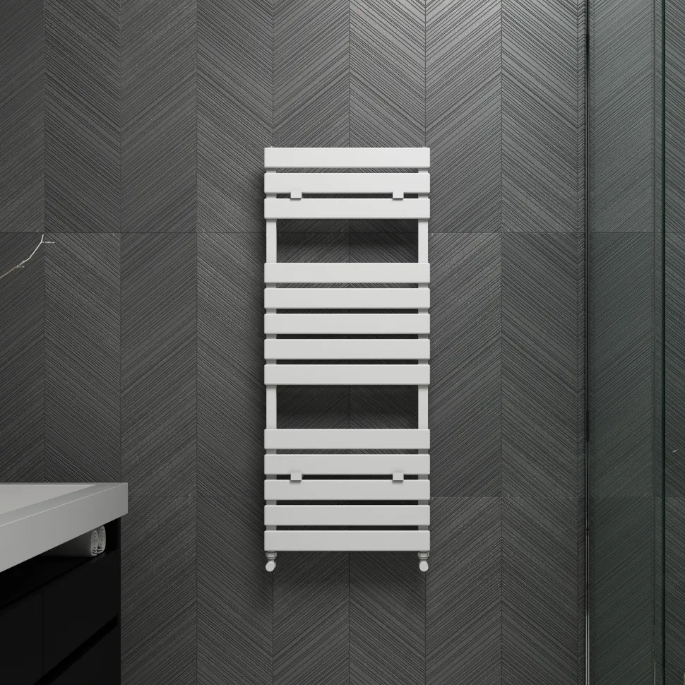 Carisa Plata Bath Flat Panel Aluminium Heated Towel Rail