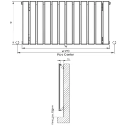 Carisa Plata Single Panel Horizontal Aluminium Radiator