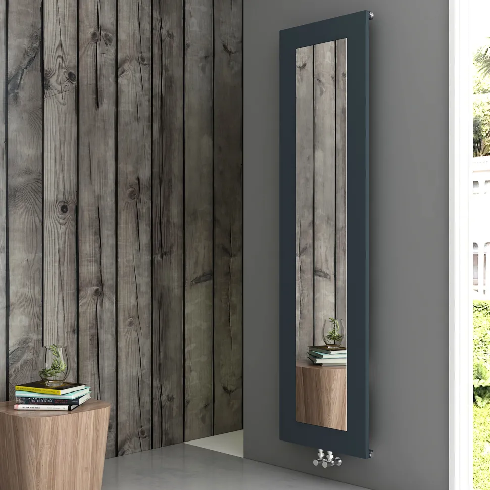Carisa Quadro Vertical Mirrored Aluminium Radiator