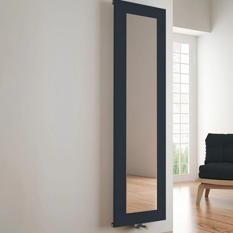 Carisa Quadro Vertical Mirrored Aluminium Radiator