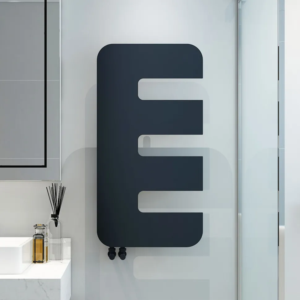 Carisa Rex Offset Single Panel Steel Designer Heated Towel Rail