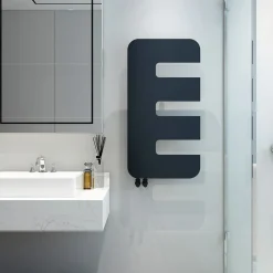 Carisa Rex Offset Single Panel Steel Designer Heated Towel Rail