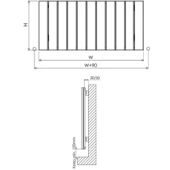 Carisa Step Horizontal Single Panel Aluminium Radiator