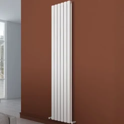 Carisa Tallis Oval Double Panel Vertical Aluminium Radiator