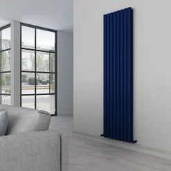 Carisa Tallis Oval Double Panel Vertical Aluminium Radiator